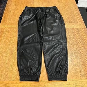 Zara faux leather joggers